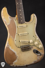 Fender Custom Shop Master Built 1963 Stratocaster Ultra Relic Electric Guitar in Faded Sonic Blue