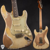 Fender Custom Shop Master Built 1963 Stratocaster Ultra Relic Electric Guitar in Faded Sonic Blue