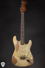 Fender Custom Shop Master Built 1963 Stratocaster Ultra Relic Electric Guitar in Faded Sonic Blue