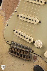 Fender Custom Shop Master Built 1963 Stratocaster Ultra Relic Electric Guitar in Faded Sonic Blue
