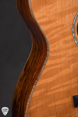 Huss & Dalton OM Custom Acoustic Guitar with Curly Redwood & Cocobolo
