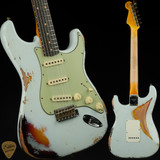 2024 - Fender Custom Shop 1961 Stratocaster Heavy Relic - Super Faded Aged Sonic Blue Over 3-Tone Sunburst