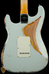 2024 - Fender Custom Shop 1961 Stratocaster Heavy Relic - Super Faded Aged Sonic Blue Over 3-Tone Sunburst