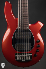 Ernie Ball Music Man Bongo 6 HH Bass Guitar in Blood Orange