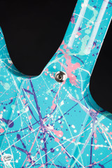 Kauer Banshee Electric Guitar in Taos Turquoise Splatter/NAMM Instrument