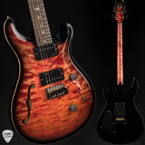 Paul Reed Smith Eddie’s Guitars Wood Library Custom 24 Semi-Hollow Korina/Ziricote Blood Orange Smokeburst Electric Guitar