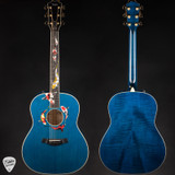 Taylor Custom #41 C17e Grand Pacific Living Jewels & Matching Circa 74 Acoustic Guitar and Amp in Aqua Blue