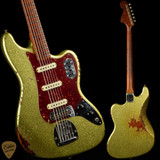 Fender Custom Shop Eddie's Guitars Exclusive Heavy Relic® Bass VI - Chartreuse Sparkle