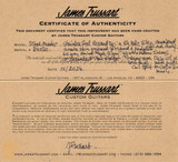 James Trussart Steelmaster - Antique Silver Snake Skin Engraved Black/NAMM Instrument