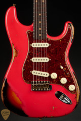 Fender Custom Shop LTD 1961 Stratocaster Heavy Relic - Super Faded Aged Fiesta Red Over 3-Color Sunburst