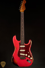 Fender Custom Shop LTD 1961 Stratocaster Heavy Relic - Super Faded Aged Fiesta Red Over 3-Color Sunburst
