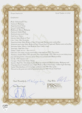 PRS Private Stock Certificate of Authenticity