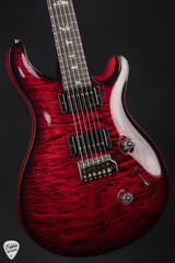 PRS Eddie's Guitars Wood Library Custom 24 Fire Red Smokeburst Electric Guitar