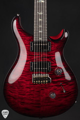 PRS Eddie's Guitars Wood Library Custom 24 Fire Red Smokeburst Electric Guitar