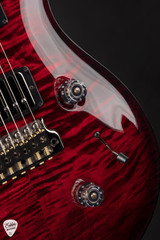 PRS Eddie's Guitars Wood Library Custom 24 Fire Red Smokeburst Electric Guitar