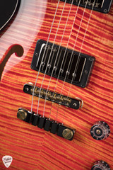 PRS Eddie's Guitars Wood Library McCarty 594 Singlecut Blood Orange Smokeburst Electric Guitar
