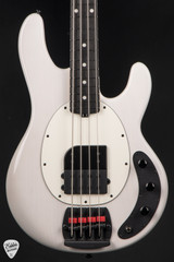 Ernie Ball Music Man Tim Commerford Passive StingRay Bass Guitar in Fight Night White