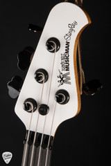 Ernie Ball Music Man Tim Commerford Passive StingRay Bass Guitar in Fight Night White