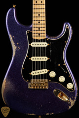 2024 - Fender Custom Shop Master Built Custom Purple Flood Stratocaster Relic - Purple Sparkle over 3-Tone Sunburst