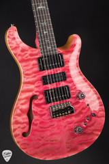 PRS Eddie's Guitars Wood Library Special Semi Hollow Quilt/Stained Maple Neck - Bonnie Pink electric guitar