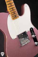 Fender Custom Shop 1956 Esquire Relic Super Faded Burgundy Mist Metallic Electric Guitar