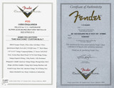 Fender Custom Shop Certificate of Authenticity