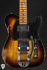 Fender Custom Shop SR25 CuNiFe Blackguard Telecaster Heavy Relic Faded Aged 2 Color Sunburst electric guitar