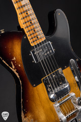 Fender Custom Shop SR25 CuNiFe Blackguard Telecaster Heavy Relic Faded Aged 2 Color Sunburst electric guitar
