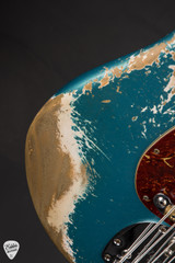 Fender Custom Shop 1962 Bass VI Super Heavy RelicSuper Faded Ocean Turquoise Electric Guitar