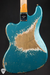 Fender Custom Shop 1962 Bass VI Super Heavy RelicSuper Faded Ocean Turquoise Electric Guitar