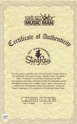 Ernie Ball Music Man 50th Anniversary StingRay Molten Gold bass guitar