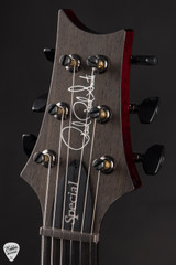 PRS Eddie's Guitars Wood Library Special Semi Hollow Quilt/Stained Maple Neck Fire Red Burst electric guitar