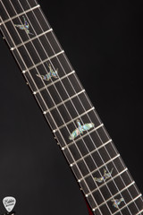 PRS Eddie's Guitars Wood Library Special Semi Hollow Quilt/Stained Maple Neck Fire Red Burst electric guitar