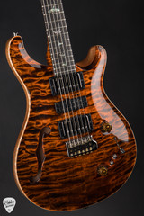PRS Eddie's Guitars Wood Library Special Semi Hollow Quilt/Stained Maple Neck Orange Tiger electric guitar
