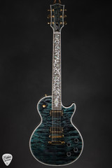 Gibson Custom Shop PSL Les Paul Ultima 5A "Tree of Life" Nordic Blue electric guitar