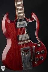 2021 Gibson Custom Shop 60th Anniversary 1961 SG Les Paul Standard Sideways Vibrola VOS Electric Guitar in Cherry Red