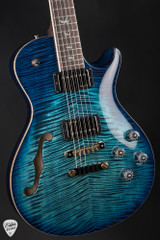 PRS Eddie's Guitars Wood Library McCarty 594 Singlecut Semi Hollow Rosewood Neck Cobalt Blue Electric guitar