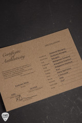 Case Card for Atkin Dust Bowl OO12s Special Heavy Aged Acoustic Guitar with Honduran Mahogany