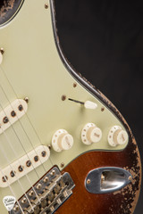 2023 Fender Custom Shop Masterbuilt 60's Stratocaster Heavy Relic Faded Chocolate 3-Tone Sunburst Electric Guitar