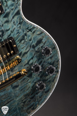 Gibson Custom Shop PSL Les Paul Ultima 5A Tree of Life Nordic Blue Electric Guitar