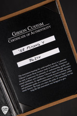 Certificate for Gibson Custom Shop 1958 Flying V Mahogany VOS Electric Guitar