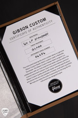 Certificate for Gibson Custom Shop Dealer Select 60 Les Paul Standard VOS Orange Lemon Fade
