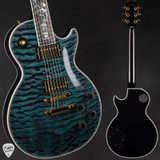 Gibson Custom Shop Dealer Select Les Paul Ultima 5A Tree of Life Nordic Blue Electric Guitar