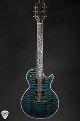 Gibson Custom Shop Dealer Select Les Paul Ultima 5A Tree of Life Nordic Blue Electric Guitar