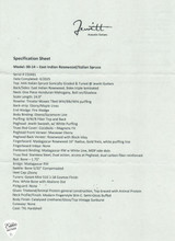 Spec Sheet for 2025 Jeff Jewitt 00-14 Acoustic Guitar with Italian Spruce and East Indian Rosewood