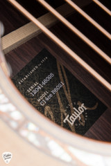 Label for Taylor Custom 21 C14ce B6021 Grand Auditorium Sinker Cypress and Indian Rosewood Catch Event NAMM 2026 Acoustic Guitar