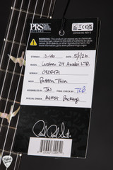 Hang Tag for PRS Custom 24 Artist Top Faded Indigo Blue Burst Electric Guitar