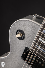 Gibson Custom Shop Dealer Select Les Paul Custom Gloss Silver Sparkle Electric Guitar