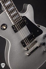 Gibson Custom Shop Dealer Select Les Paul Custom Gloss Silver Sparkle Electric Guitar