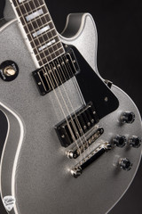 Gibson Custom Shop Dealer Select Les Paul Custom Gloss Silver Sparkle Electric Guitar